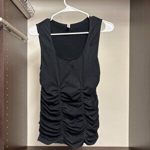 Last Tango Ruched Black Tank Size M/L